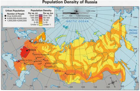 Population Density of Russia - Vivid Maps