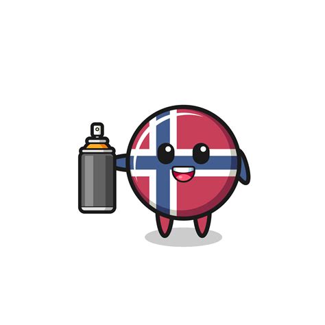 the cute norway flag as a graffiti bomber 5396149 Vector Art at Vecteezy