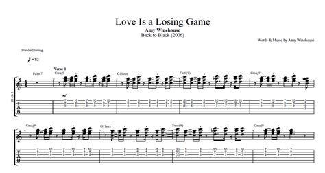 "Love Is a Losing Game" · Amy Winehouse || Guitar + Bass: Tabs + Chords + Sheet Music — Play ...