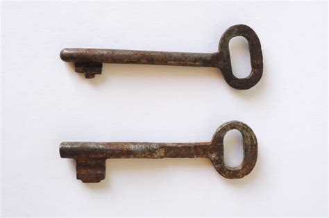 19th Century Door Keys Antique Keys Set of 2 by AncientCoffer