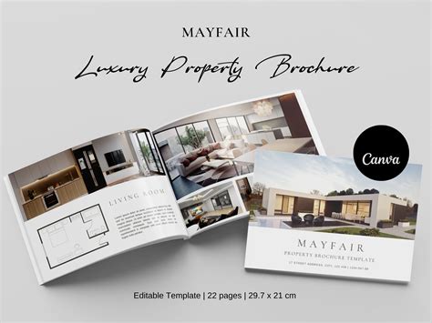 Mayfair Luxury Real Estate Brochure Canva Template Neutral - Etsy