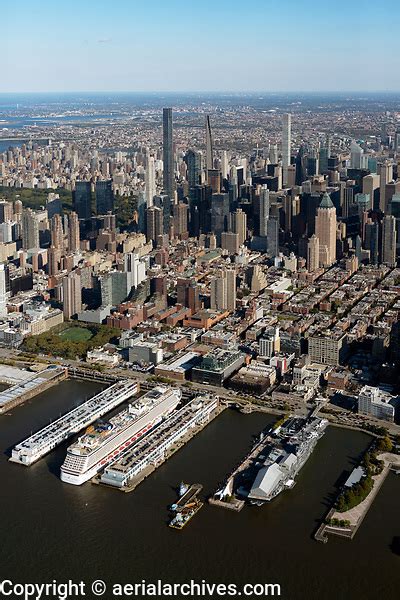 aerial photograph of the Manhattan Cruise Terminal to midtown, New York City | Aerial Archives ...