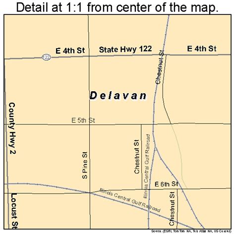 Delavan Illinois Street Map 1719226