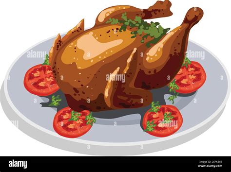 Roast Chicken Cartoon