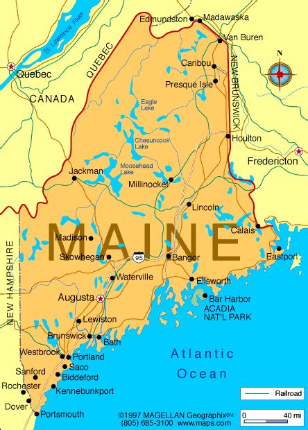 Maine Atlas: Maps and Online Resources | Infoplease.com | Maine map, Maine travel, Maine