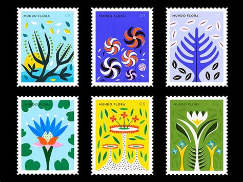 23 Beautiful Stamp Illustration Designs – Web & Graphic Design on Bashooka | Postage stamp ...