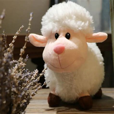 Cute long plush Lamb toy stuffed soft white sheep Baby cuddly doll toys for children Christmas ...