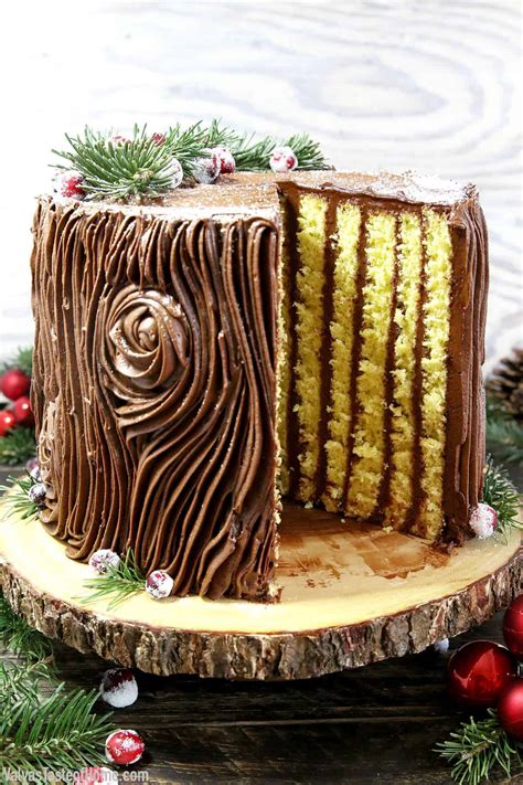 The Best Tree Stump Cake - Valya's Taste of Home