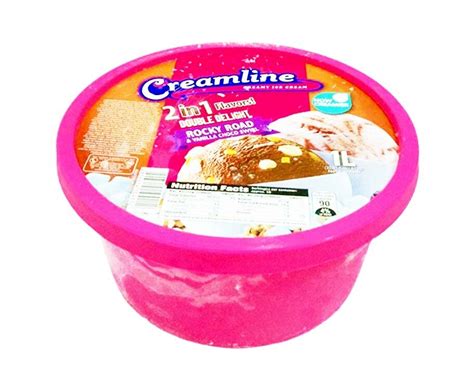 Creamline Creamy Ice Cream 2-in-1 Flavors Double Delight Rocky Road & Vanilla Choco Swirl 1L