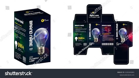 Led Bulb Packaging Box Design Illustration Stock Vector (Royalty Free) 2191043901 | Shutterstock