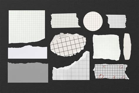 Grid patterned ripped paper collage | Premium PSD - rawpixel