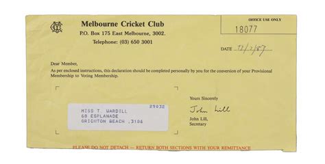 Melbourne Cricket Club Membership Conversion Form - Australian Sports ...