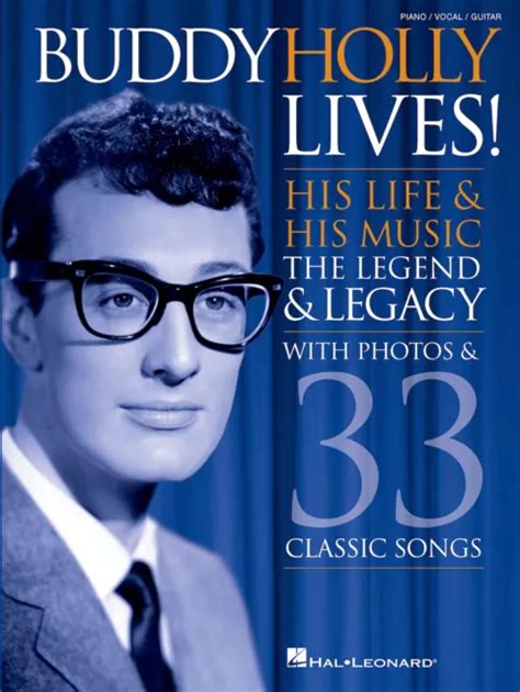 BUDDY HOLLY LIVES Piano Sheet Music Vocal Melody 33 Rock Songs Book $29 ...