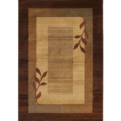 Bordered Design Brown Beige Soft Area Rugs – Modern Rugs and Decor