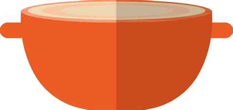 Orange bowl in flat style. 24366794 Vector Art at Vecteezy