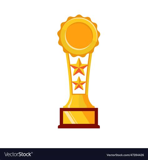 Gold winner trophy cup Royalty Free Vector Image