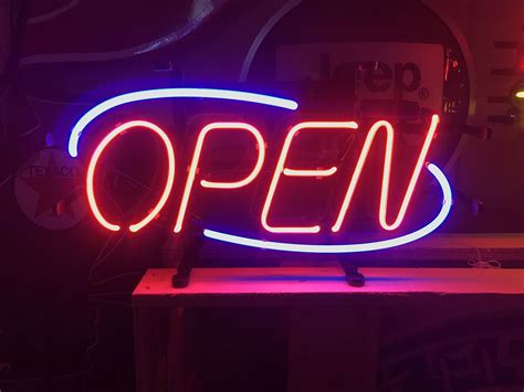 Open Sign / Open Neon Signs / Open Light Up Signs / Light Up Open Signs / Business Sign ...