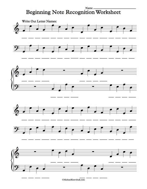 Worksheet : Piano Music Notes For Beginners And Worksheets Kids - Beginner Piano Worksheets ...