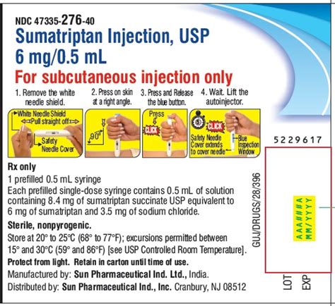 NDC 47335-276 Sumatriptan Succinate Injection Subcutaneous