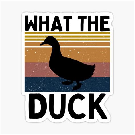 "What The Duck , Funny Duck Saying" Sticker for Sale by mathonshirts ...