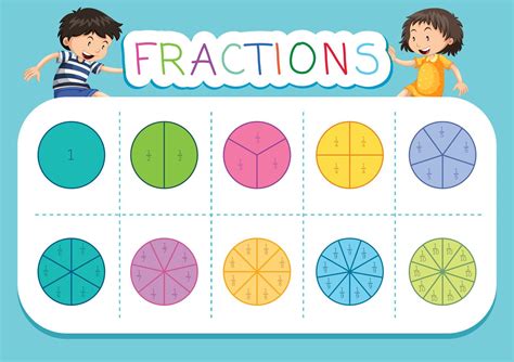 A math fractions worksheet 303311 Vector Art at Vecteezy