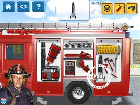 Interactive Fire Truck 3D game app for toddlers & preschoolers. 4 great games that allow them to ...