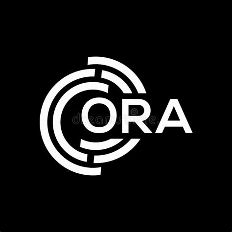 ORA Letter Logo Design on Black Background. ORA Creative Initials Letter Logo Concept Stock ...