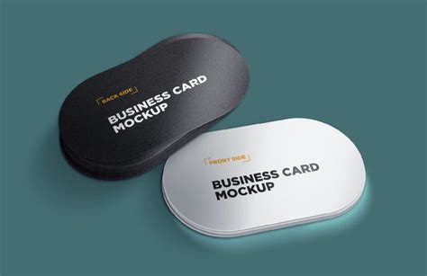 Round Circle Business Card Mockup - Free Download