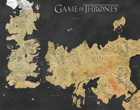 Game of Thrones Map, Westeros Map, Winterfell Map, GOT Map, Map of Westeros and Essos, Game of ...