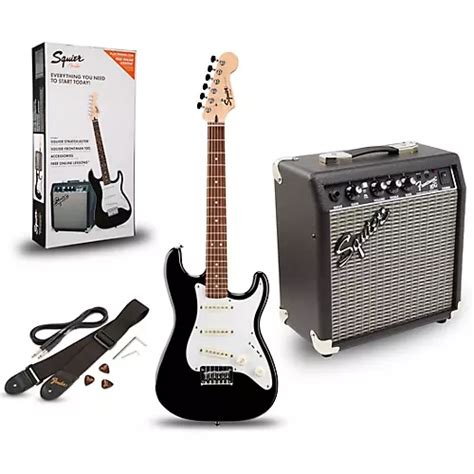 Squier Strat Pack SSS Electric Guitar with Fender Frontman 10G Combo ...