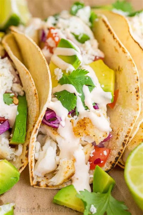 Fish Tacos Recipe with Best Fish Taco Sauce! - NatashasKitchen.com