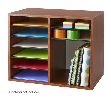 Safco Products 9420CY Wood Adjustable Literature Organizer, 12 Compartment, Cherry: Amazon.ca ...