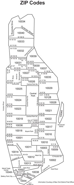 Neuropathie Ungerechtigkeit Truthahn zip code new york manhattan upper ...