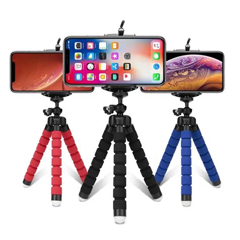 Tripods tripod for phone Mobile camera holder Clip smartphone monopod tripe stand octopus mini ...