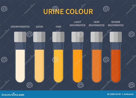 Urine Color Chart Illustration of Dehydration Level Stock Vector - Illustration of analysis ...