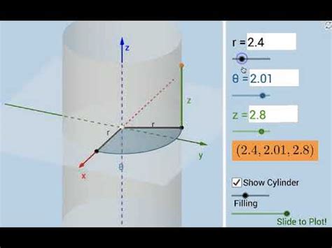 Plotting Points Using Cylindrical Coordinates: Dynamic & Modifiable Illustrator - YouTube