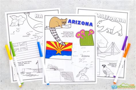 🗽 FREE Printable 50 United States Coloring Pages for Kids