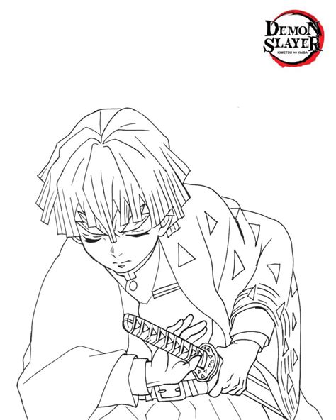 Zenitsu Coloring Coloring Pages