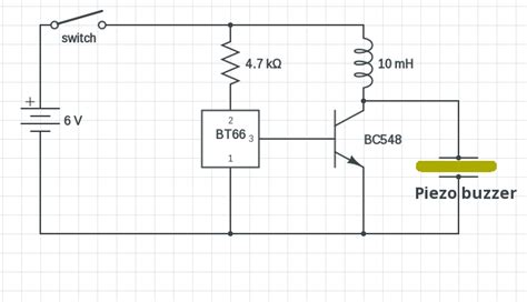 Simple Piezo buzzer circuit with UM66T IC – Circuits DIY