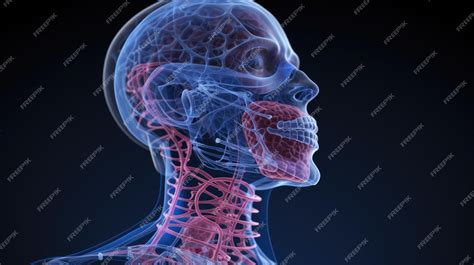 Premium Photo | A 3d illustration of a human head with the bones ...