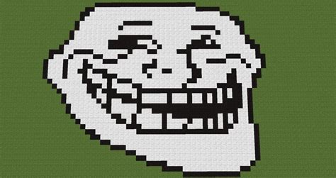 Troll Face Pixel Art Minecraft Project