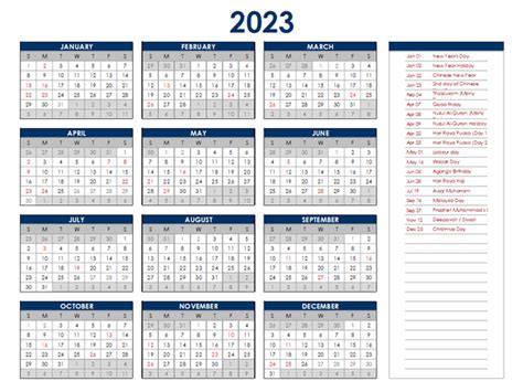 Calendar 2023 Holiday Malaysia – Get Calendar 2023 Update