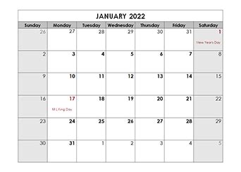 Free Blank Calendar Template 2022 - February 2022 Calendar