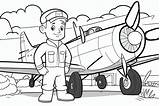 Pilot Coloring Page Pages sketch template