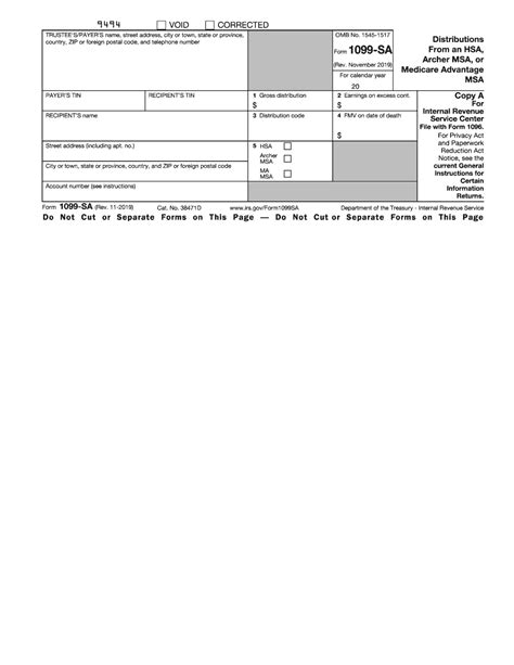 Printable Blank 1099 Form