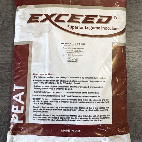 Exceed Peat-Based Inoculants for Legume - Albert Lea Seed