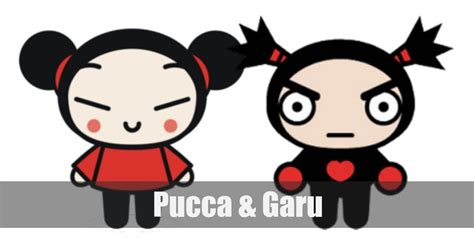 Pucca & Garu Costume Long Sleeve Tunic, Long Sleeve Shirts, Black Pants, Black Shoes, Red Tunic ...