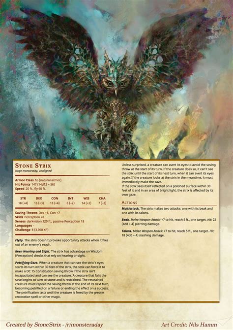 DnD 5e Homebrew — Monsters by Stonestrix