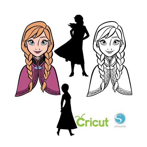 4 Anna SVG for Cricut and Silhouette Cutting Machines Frozen - Etsy Canada