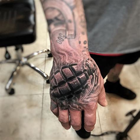 Black and grey hand grenade by Guillermo! @guimorart . For consultations, information and ...